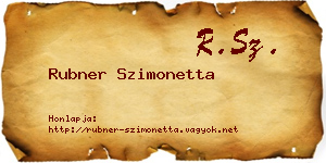 Rubner Szimonetta névjegykártya